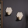 Candle Wall Sconces Set of Two Farmhouse, Handcarved Wall Candle