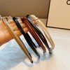 XMYCYuChen 5Pcs Simple Thin Leather Headbands Elegant Thin Knotted Head