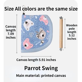 Bird Bed Blanket Parrot Nest Snuggle Hut for Cage Accessories,Parakeet Warm House Hanging Tent Bed Hammock Wood Stand Perch Swing Toy for Cockatiel Lovebird Cockatoo (Deep Blue)