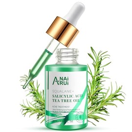 ANAI RUI Aceite Facial Para El Acné, Aceite De Árbol De Té Con Ácido Salicílico, Aceite Para Piel Propensa Al Acné, Calma El Acné, Alivia El Enrojecimiento, Aceite De Árbol De Té Para Rostro Y Espalda