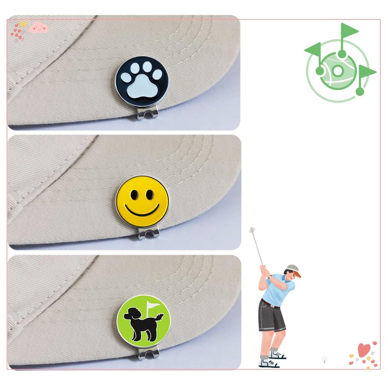 Adhere Golf Marker Golf Magnetic Logo Ball Mark Cute Cat