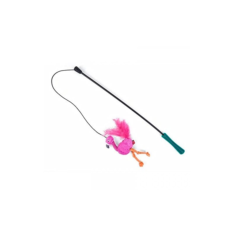 Zoon Nip-it Flamingo Cat Tickle Stick