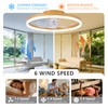 ORITHAM 20" Low Profile Ceiling Fans with Lights and Remote