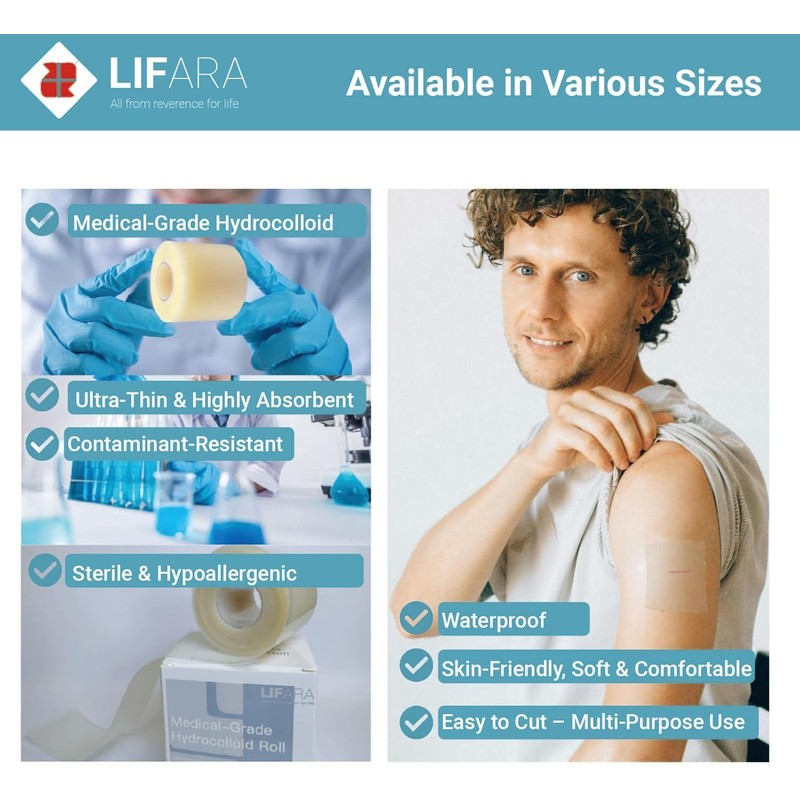 LIFARA Hydrocolloid Roll for Wound Care (WHC210RT) - HSA FSA