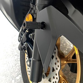 HQTS Motorcycle Headlight Holder Bracket Motorcycle Fender Mudguard Mount Motorcycle Headlight Fog Light Mount for M8/M6 Hole