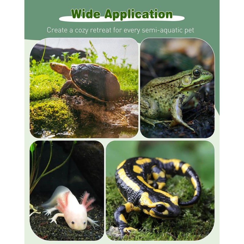 Pawfly Turtle Basking Dock with Ramp, Floating Reptile Platform for
