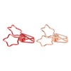 100 Pcs Binder Clips Hollow Cute Star Shape Sturdy Metal