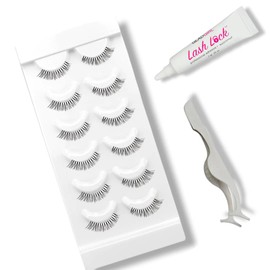 GladGirl False Lashes - Top Model 6 Pairs BULK Lashes Only Medium