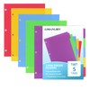 3 Sets Colorful Binder Dividers with Tabs,Plastic Index with 5