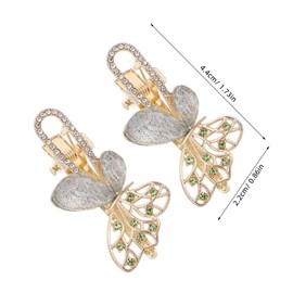 Ipetboom 4pcs Rhinestone Hair Clips: Retro Butterfly Hair Clips With Sparkly Rhinestones For Women - Small Barrettes For Special Occasions & Everyday Use