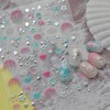 5D Embossed Summer Nail Stickers for Nail Art Self-Adhesive Shell