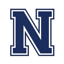 Applicable Pun Varsity Letter N - Vinyl Decal for Outdoor Use on Cars, ATV, Boats, Windows and More - Dark Blue (Navy) 8 Inches Tall