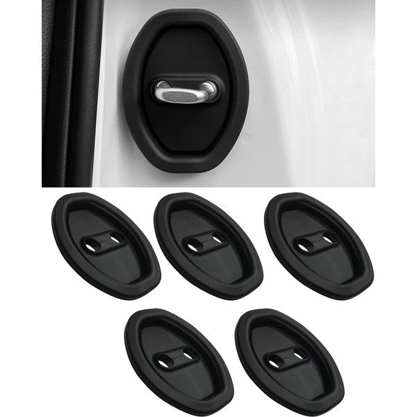 Black Car Door Lock Cover for Honda N-BOX & Custom