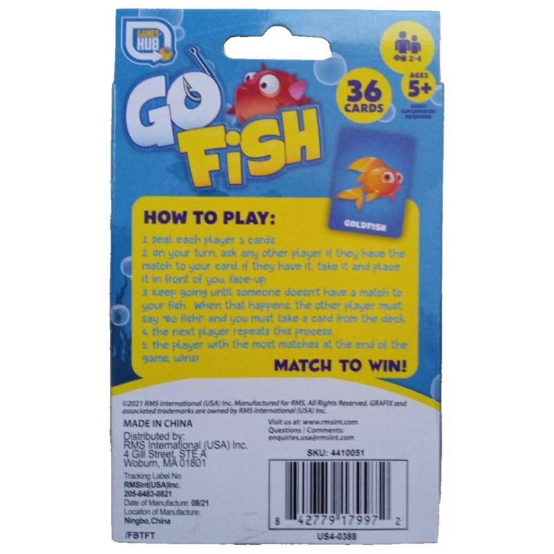 Games Hub Old Maid, Go Fish & Crazy Eights, New
