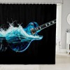 Cool Guitar Bass Bath Curtain 72"x72" 3D Water Modern Artistic
