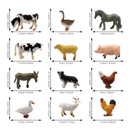 Juego de 26 piezas de decoración de torta de tractor de animales de granja con cercas de árboles, cercas de vaca, cerdo, oveja, tractor, agricultor, decoración de pastel para niño y niña, decoración