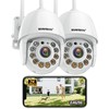 BOAVISION 2K Security Camera Outdoor, 2Pack Wireless WiFi IP Camera