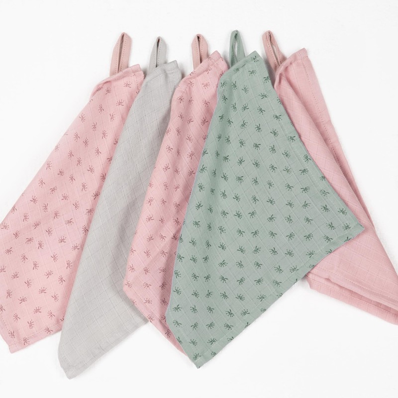 roba Organic Set of 5 Wash Cloths 'Lil Planet' Frosty