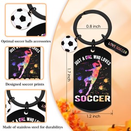 WEHBVF Sports Stocking Stuffers for Teen Girls Soccer Keychain for Girl Soccer Gifts for Girls Soccer Stuff for Girl Soccer Ball Keychain for Teens Coach Soccers Christmas Gifts for Women