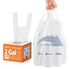 Small Trash Bags with Handles 2 Gallon 200 Count White