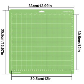 LCOUACEO Cutting Mat 12 x 12 Inch Cutting Mat for Cricut Maker 3/Explore 3/Air 2/Air One, 4 Pieces 30.5 x 30.5 cm Standard Grip, Non-Slip for Sewing, Quilting and Crafts