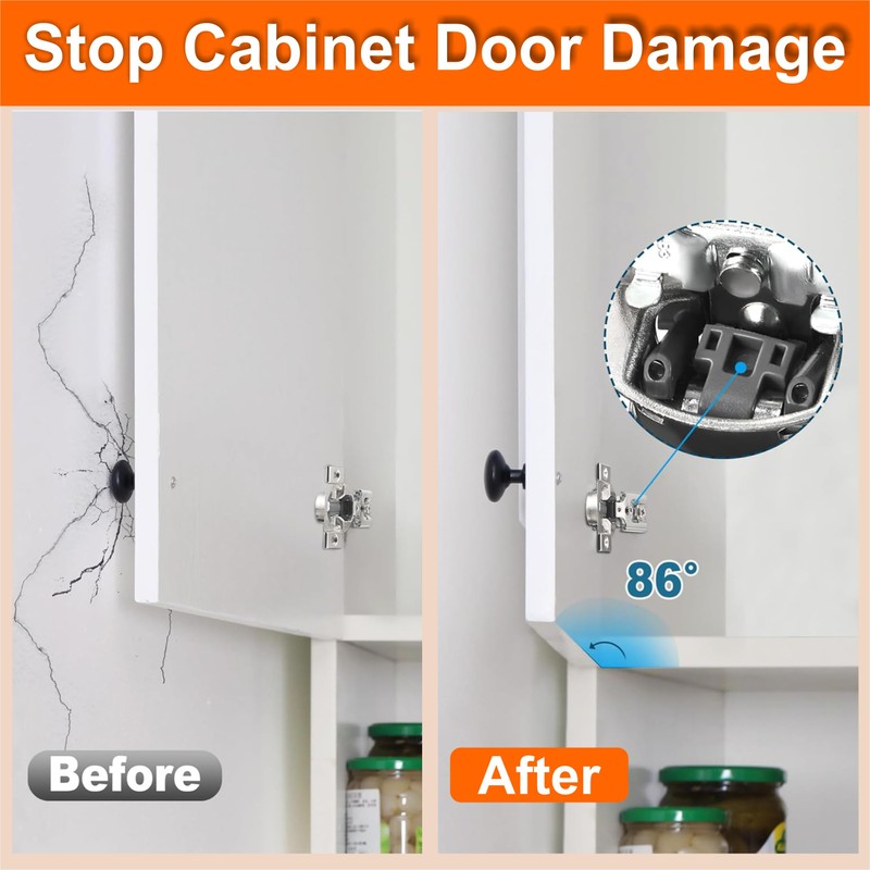 Blum 38C315B3 Blumotion 86 Degree Angle Restriction Hinge Clip, Nylon