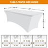 Eurmax USA Rectangular Fitted Spandex Table Covers 4ft Tablecloth Wedding