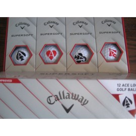 1 dozen BRAND NEW 2025 Callaway SuperSoft White golf balls Ace Logo