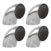 4PCS Stainless Steel Elbow 2.5" 90° Mandrel Bend Elbow-Thickness 16GA/.065"