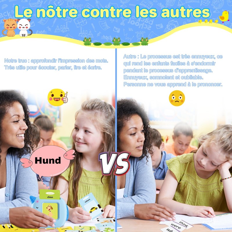 Standard French Normal French Flash Cards for Learning Toddlers 1