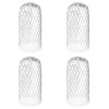 QWORK® 4 Pack Aluminum Gutter Guards, Expandable Aluminum Screen Filter,
