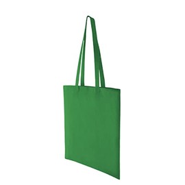 Hyper Mart Cotton 5oz(150gsm) Eco friendly Plain Natural Reusable Shopping Tote Bags Eco Friendly Long Handle Grocery Bag (Green, 10 bags)