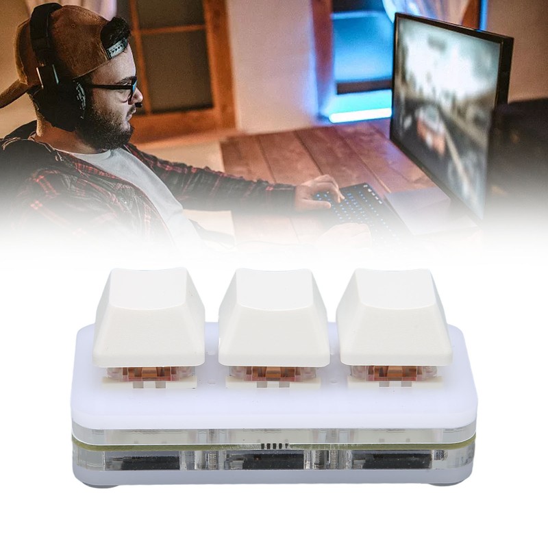 USB 3 Key Mini Keypad RGB LED Backlight Supports Hot