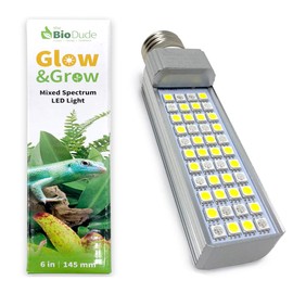 The Bio Dude 6" Glow & Grow Best Plant Growth Reptile & Amphibian LED Bulb for terrariums