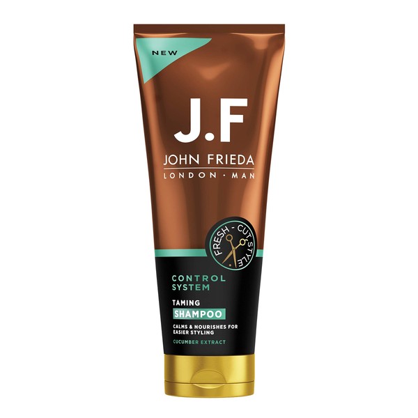 John Frieda Man JF Man Control System Taming Shampoo for Thick, Unruly Hair, 250 ml