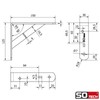 SOTECH Set of 2 Shelf Brackets (150 x 125 x