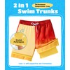 YGDSX Boys Swim Trunks with Compression Liner Boys Quick Dry