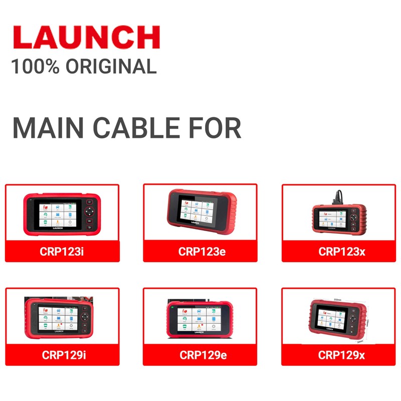 Alfametrix Original Main OBD2 Cable for LAUNCH CRP123i, CRP123e, CRP123x,