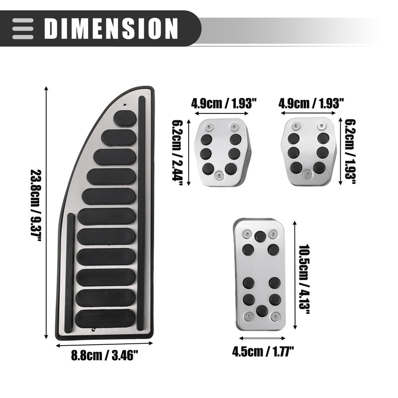 A ABSOPRO Car Fuel Brakes Tote Pedal Cover Set for