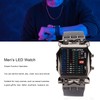 Men's LED Watch Classic Fashion Men's Rectangular Watch with Binary