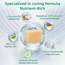 Cold process gentle soap, suitable for the body and face,Handmade bath soap deeply cleanses, smooths, with moisturizing and brightening effects, suitable for all skin types,Made in Italy,6 piece set