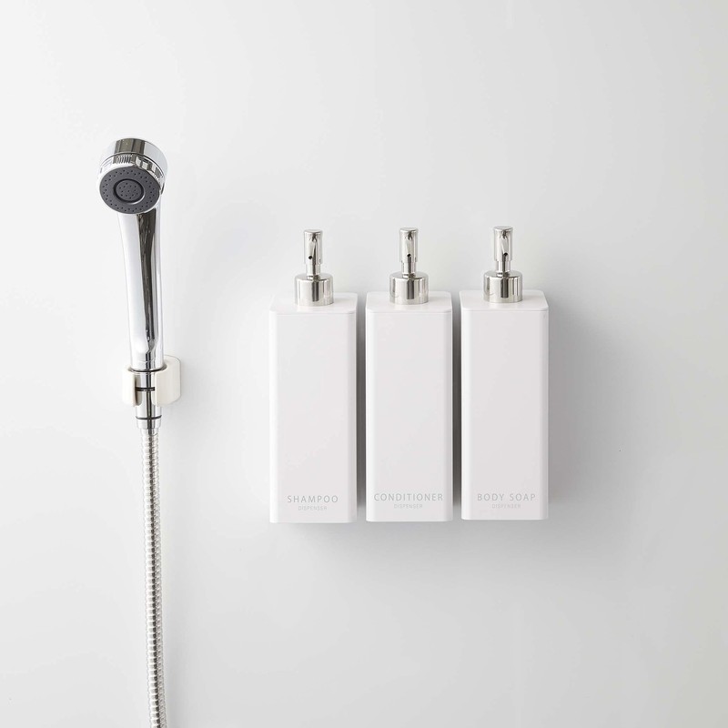Yamazaki Industries 5360 Film Hook Two-Way Dispenser, Shampoo, White, (W