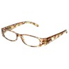 Calabria 759 Rectangular Colorful Reading Glasses +3.50 Tan Women Readers