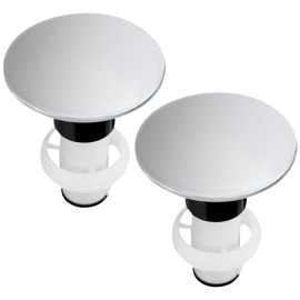 Sthovd 972-098A Seal Plug Stopper for Drain Sink Plug Part Push & Seal Drain Stopper Assembly in Polished Chrome 2 Piece