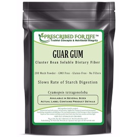 Prescribed For Life Guar Gum Powder | Natural Dietary Soluble Fiber - 200 Mesh (12oz / 340g)