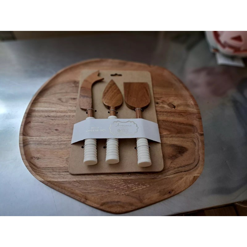 kitchen goods & more Charchuterie Board Tray Wood Includes Cheese