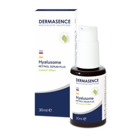 DERMASENCE Hyalusome Retinol Serum Plus 30 ml, Regenerating Serum with Retinol and Bakuchiol, Reduces Wrinkles, Smooths Skin Texture, Strengthens Elasticity and Firmness, Vegan, Fragranced