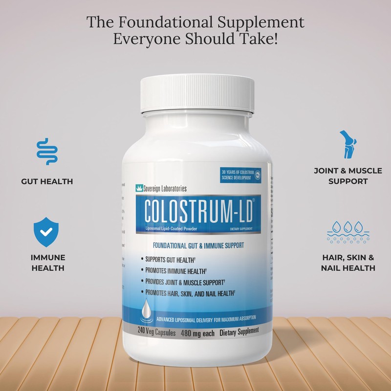Colostrum-LD Colostrum Capsules - 120 Count - Liposomal Delivery