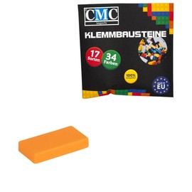 100 x Clamping Blocks Tiles Building Blocks 1 x 2 Nubs Compatible 34 Colours Free Choice of Colours (150 - Light Orange)
