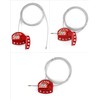 QWORK Lockout Tagout Cable Lock, 4 Pack Adjustable Steel Vinyl